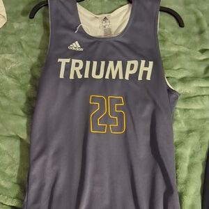 Adidas Gray Triumph Jersey with Yellow Accents
